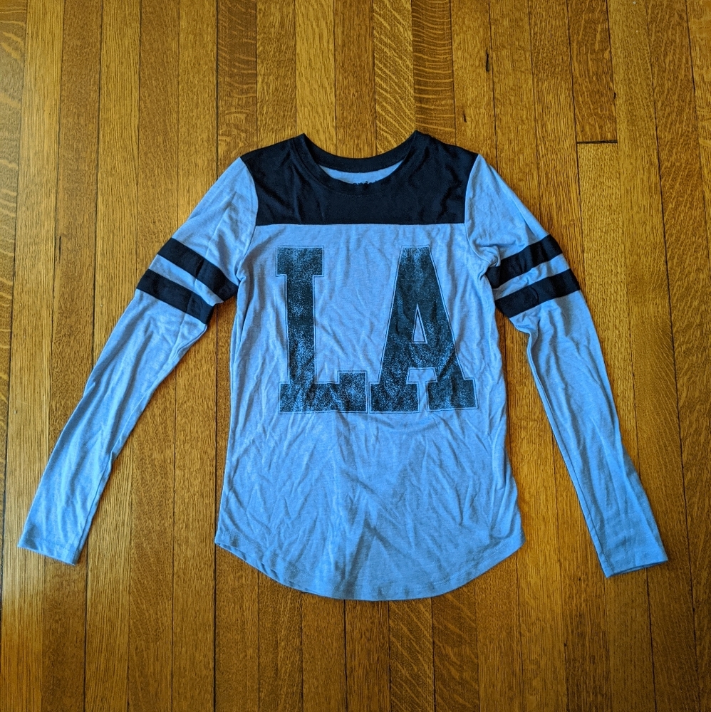 NWOT Blue Long Sleeve LA Baseball T-shirt